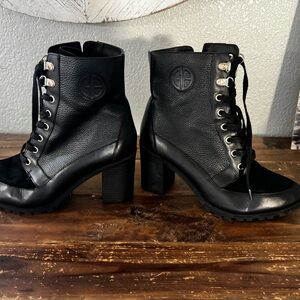 Giani Bernini Black Lace-Up Boots